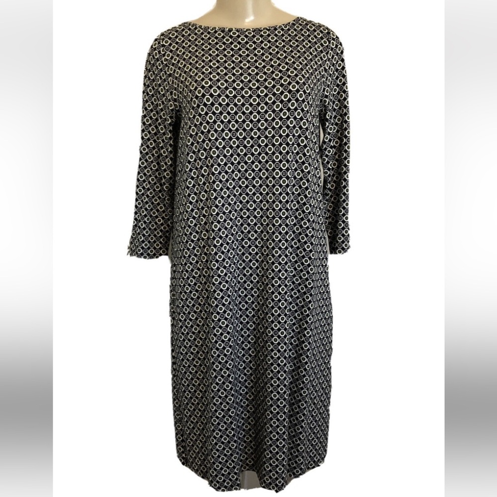 J. Jill Black and White Circle Pattern Dress size S